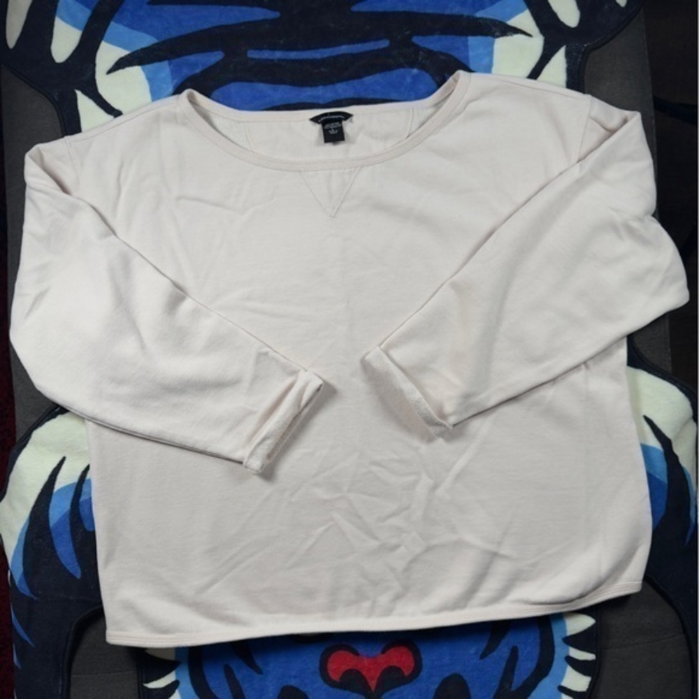 VTG OVS Moda International Cream Sweat Shirt Size L